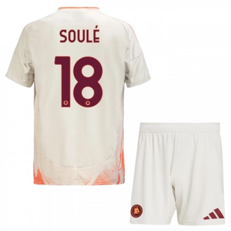 Koszulka AS Roma Soule 18 Dziecięcy Wyjazdowe 2024-25 Koszulki Piłkarskie Krótki Rękaw